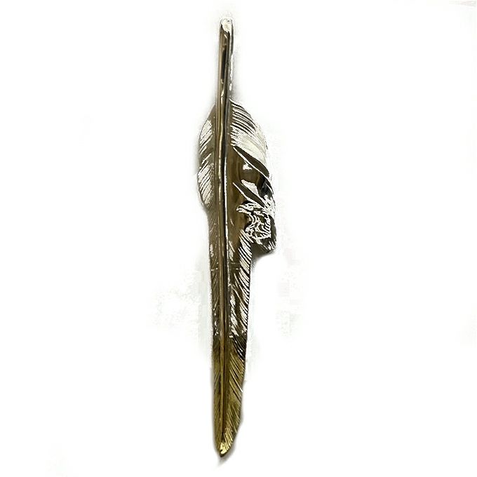 LARRY SMITH KAZEKIRI FEATHER PENDANT No.5 (18K GOLD ACCENT) |  LOCKSTOCK/STLIKE