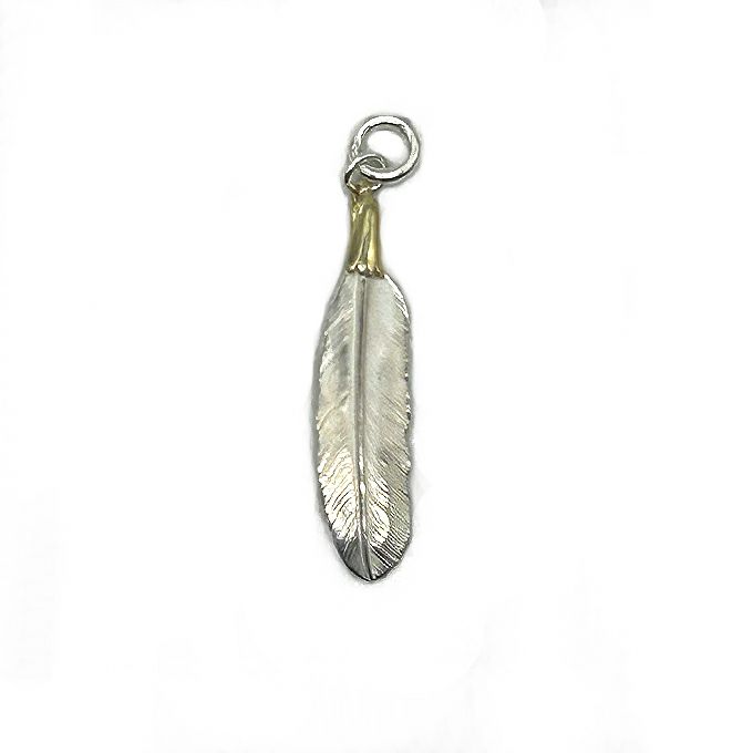 ラリースミス イーグルヘッドカゼキリフェザーリング 18k ピンキー  