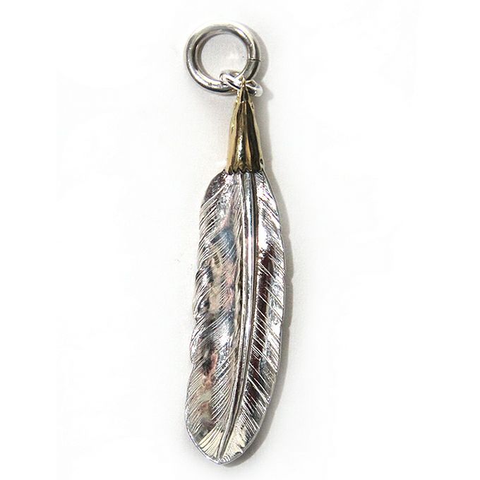 LARRY SMITH 18K EAGLE HEAD FEATHER PENDANT (LEFT) | LOCKSTOCK/STLIKE