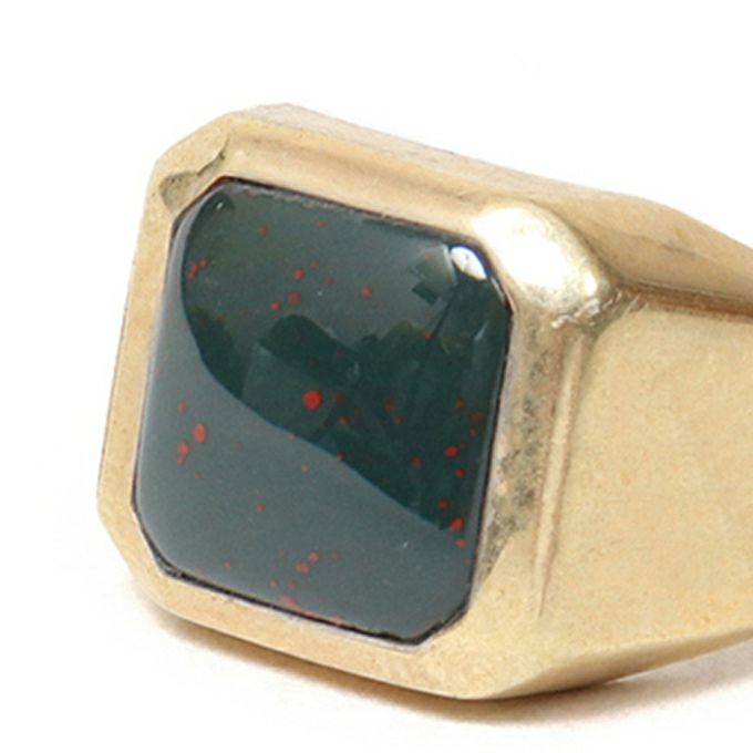 WACKO MARIA, BLOODSTONE SIGNET RING ( TYPE-3 )