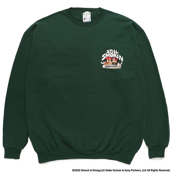 WACKO MARIA STILL SMOKIN / CREW NECK SWEAT SHIRT ( TYPE-2