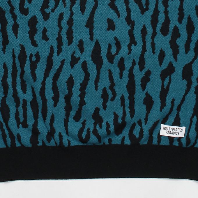 WACKO MARIA LEOPARD KNIT POLO SHIRT | LOCKSTOCK/STLIKE