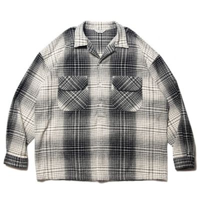 COOTIE PRODUCTIONS OMBRE CHECK OPEN COLLAR PULLOVER L/S SHIRT |  LOCKSTOCK/STLIKE