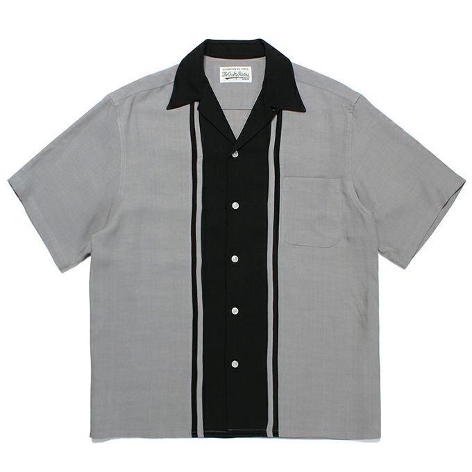 ワコマリア サイズ:L TWO-TONE 50s SHIRT レオパード2トーン50s半袖  