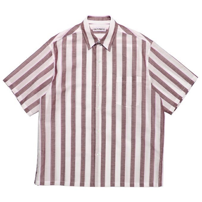 WACKO MARIA SOKTAS / STRIPED REGULAR COLLAR SHIRT S/S ( TYPE-1  