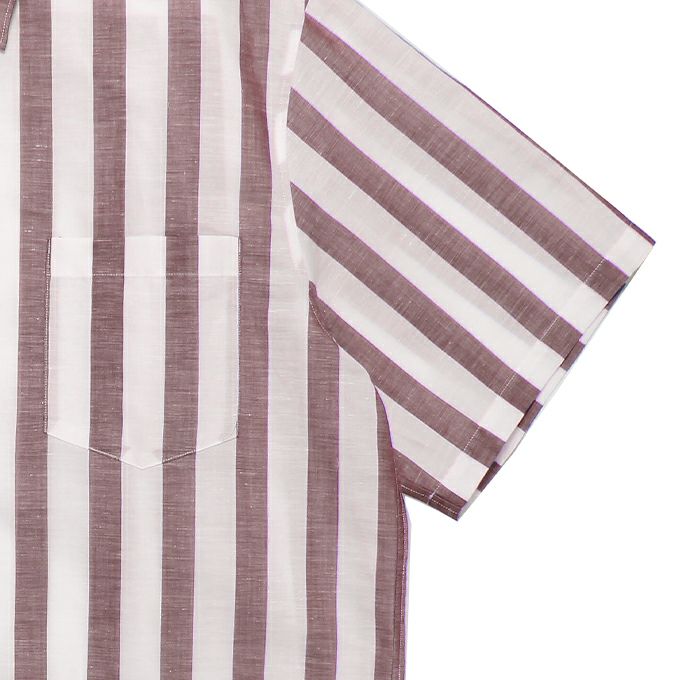 WACKO MARIA SOKTAS / STRIPED REGULAR COLLAR SHIRT S/S ( TYPE
