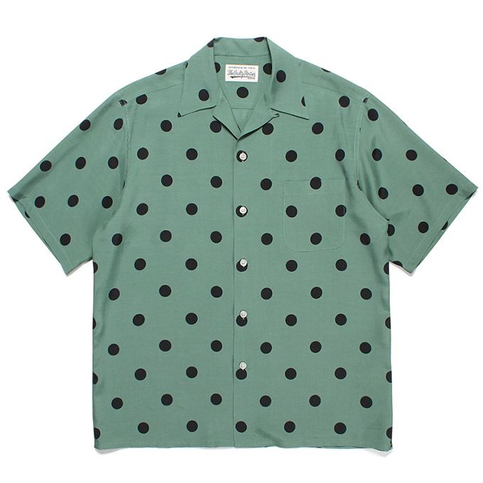 WACKO MARIA DOTS OPEN COLLAR SHIRT | LOCKSTOCK/STLIKE