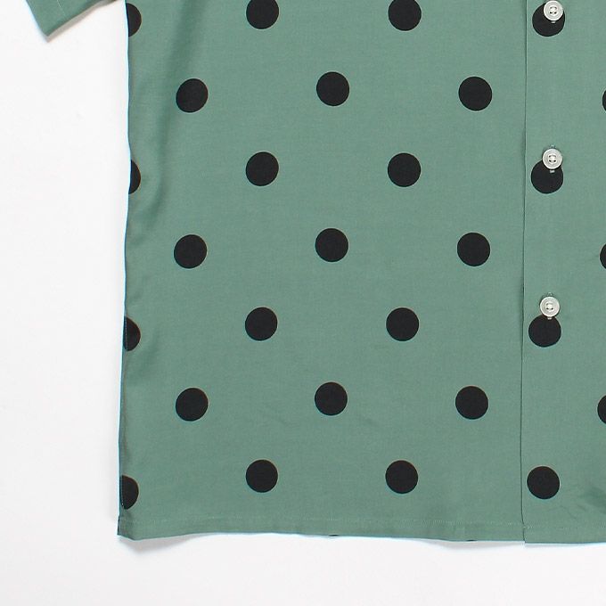 WACKO MARIA DOTS OPEN COLLAR SHIRT | LOCKSTOCK/STLIKE