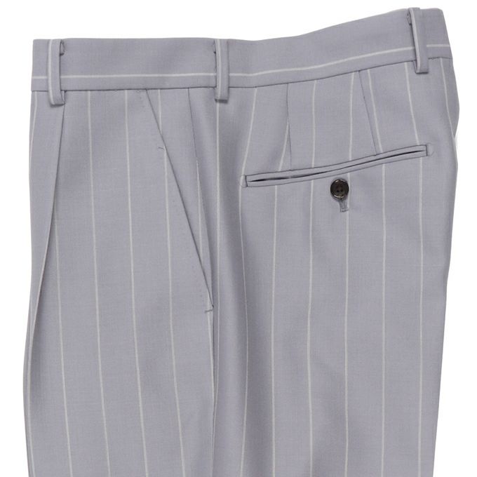 WACKO MARIA, DORMEUIL / STRIPED PLEATED TROUSERS ( TYPE-2 )