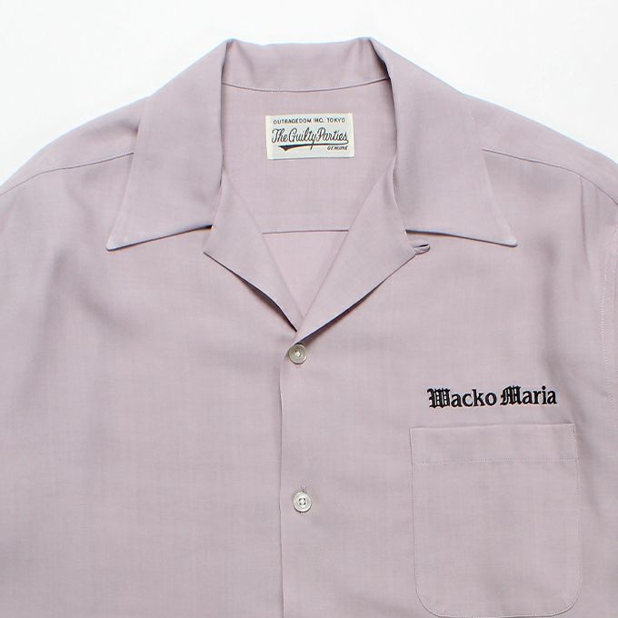 トップス WACKO MARIA 50'S OPEN COLLAR SHIRT 50'S OPEN COLLAR SHIRT S/S (TYPE-2)【BLUE】｜WACKO MARIA