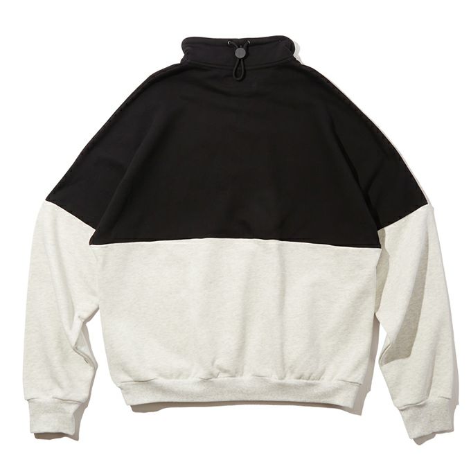 DIASPORA SKATEBOARDS 2-Tone Half Zip Sweatshirt | LOCKSTOCK/STLIKE