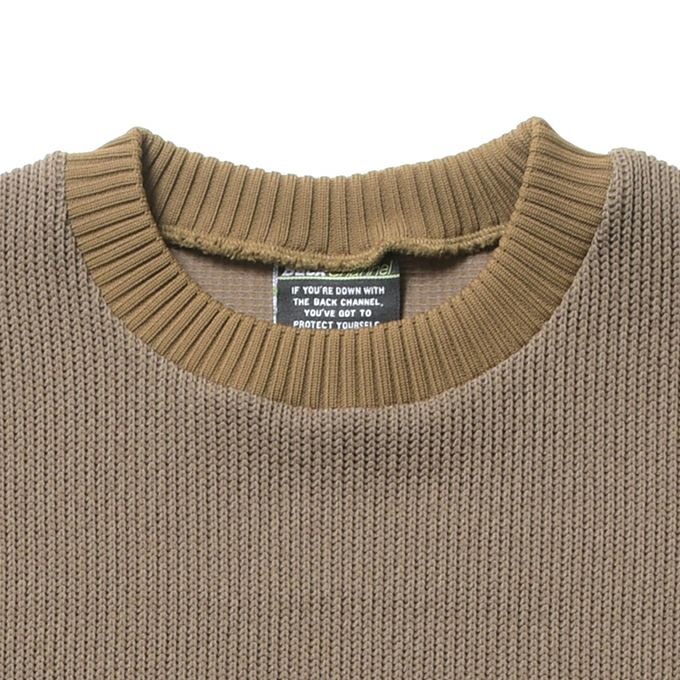 ラファイエット【Back Channel】KNIT CREWNECK 結束ジャージ素材【XL