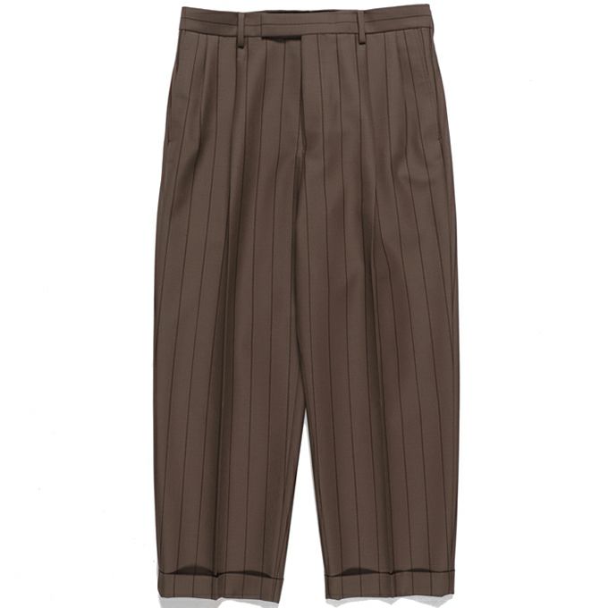 WACKO MARIA DORMEUIL / STRIPED DOUBLE PLEATED TROUSERS | LOCKSTOCK