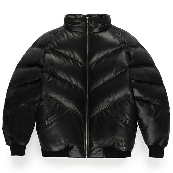 即完品】WACKO MARIA LEATHER PUFFER JACKET 即完品】WACKO MARIA