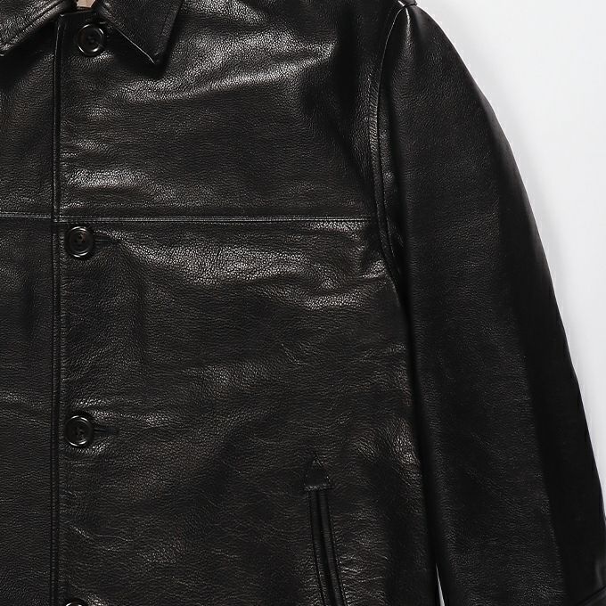 ジャケット・アウター WACKO MARIA LEATHER CAR COAT ( TYPE-2 ) WACKO MARIA ワコマリア LEATHER CAR COAT(TYPE-2) - CONUR