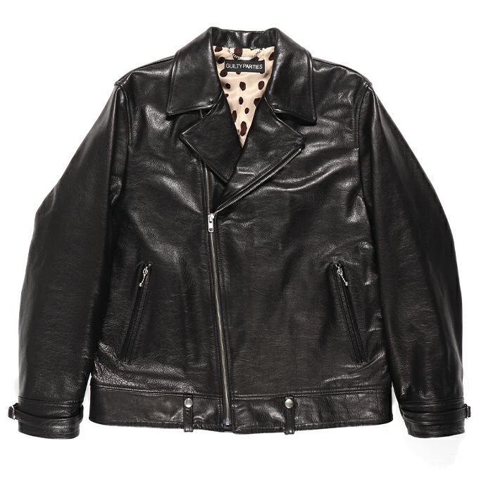 WACKO MARIA COWHIDE LEATHER DOUBLE RIDERS JACKET ( TYPE-2