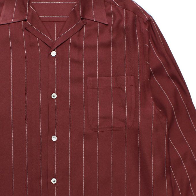 WACKO MARIA STRIPED OPEN COLLAR SHIRT L/S ( TYPE-2 WACKO MARIA STRIPED OPEN COLLAR SHIRT L/S ( TYPE-2