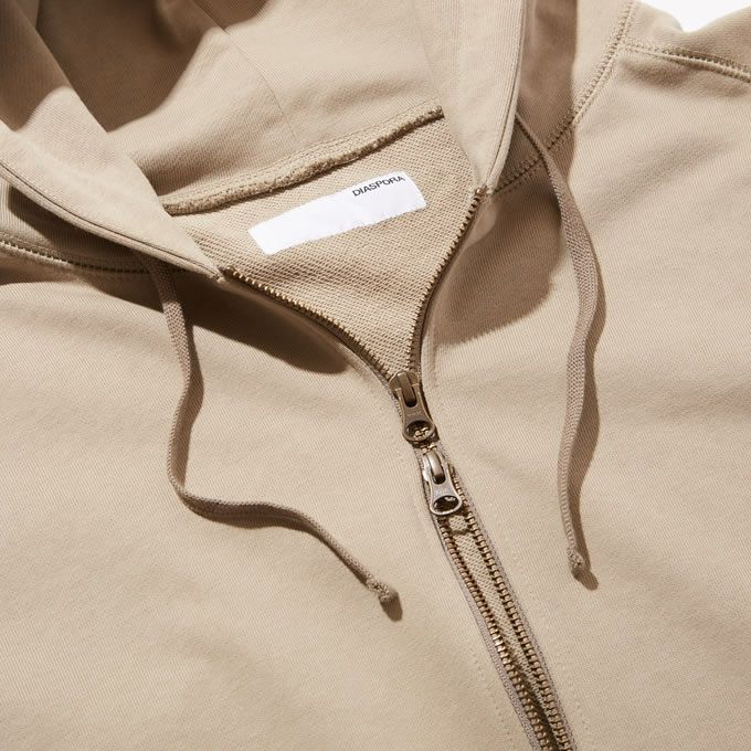 DIASPORA SKATEBOARDS Double Pocket Full Zip Hooded