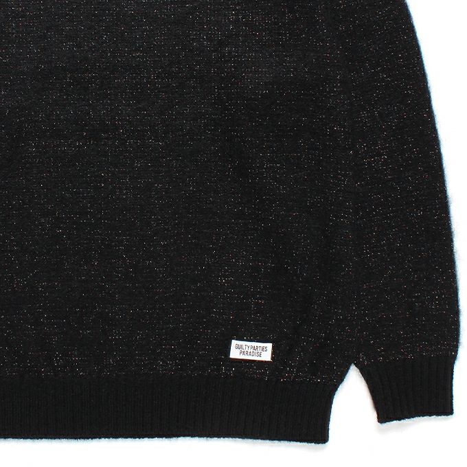 WACKO MARIA GLITTER MOHAIR CREW NECK SWEATER ( TYPE-1