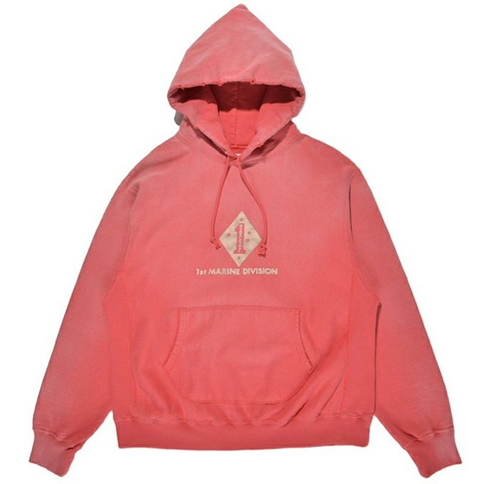 BOWWOW 1ST MARINE DIVISION HOODIE AGEING | LOCKSTOCK/STLIKE