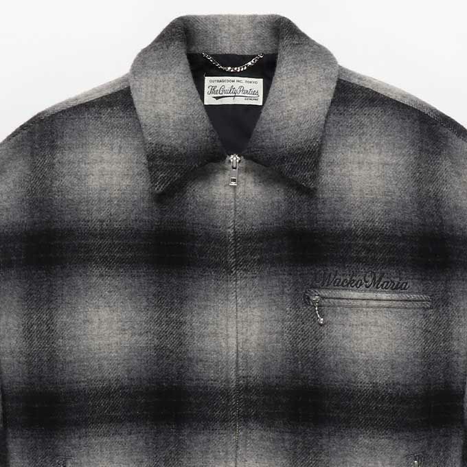 WACKO MARIA/WOOL CHECK 50'S JACKET（GRAY）［ウールチェック