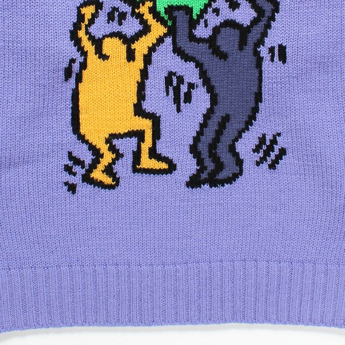 WACKO MARIA KEITH HARING / JACQUARD KNIT SWEATER ( TYPE-2 WACKO MARIA KEITH HARING / JACQUARD KNIT SWEATER ( TYPE-2