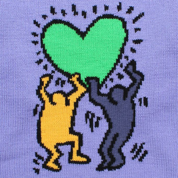 WACKO MARIA KEITH HARING / JACQUARD KNIT SWEATER ( TYPE-2