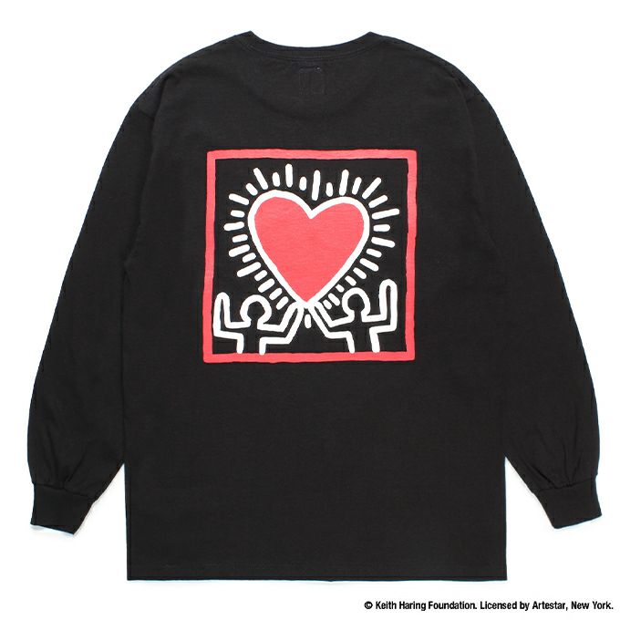 WACKO MARIA KEITH HARING / CREW NECK LONG SLEEVE T-SHIRT