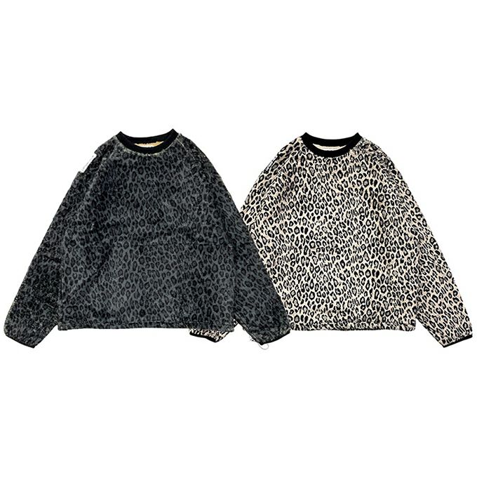 CAPTAINS HELM LEOPARD FLEECE CREW | LOCKSTOCK/STLIKE