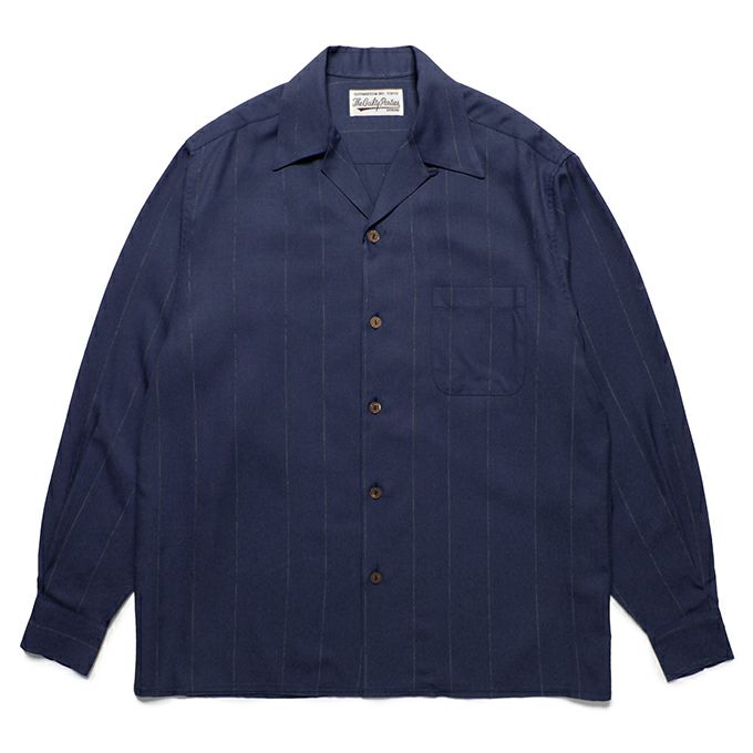 WACKOMARIA KASURI OPEN COLLAR SHIRT 