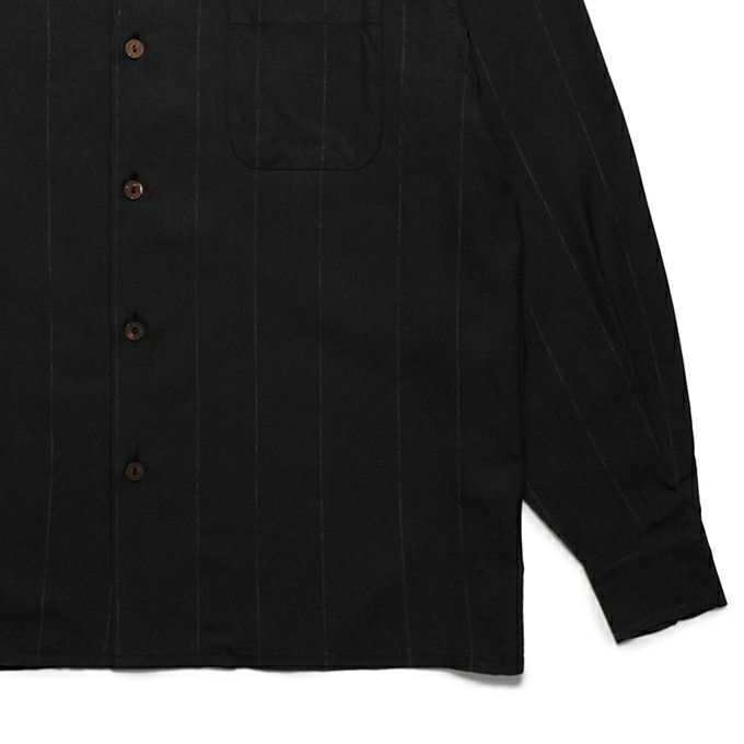 WACKO MARIA KASURI STRIPED OPEN COLLAR SHIRT | LOCKSTOCK/STLIKE