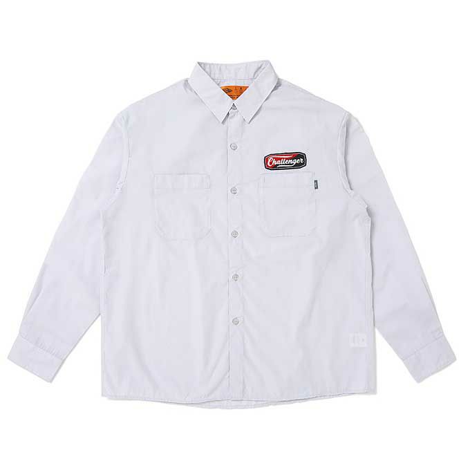 トップス M GRAY CHALLENGER L/S PATCHED WORK SHIRT L/S PATCHED WORK SHIRT – CHALLENGER
