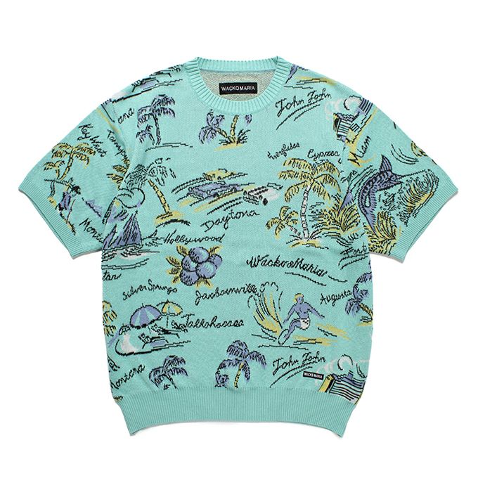 WACKO MARIA JACQUARD SWEATER S/S ( TYPE-1 ) | LOCKSTOCK/STLIKE