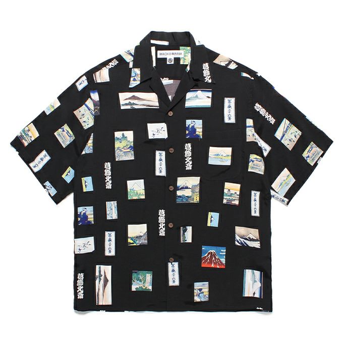 WACKO MARIA＞葛飾北斎 / S/S HAWAIIAN SHIRT 白