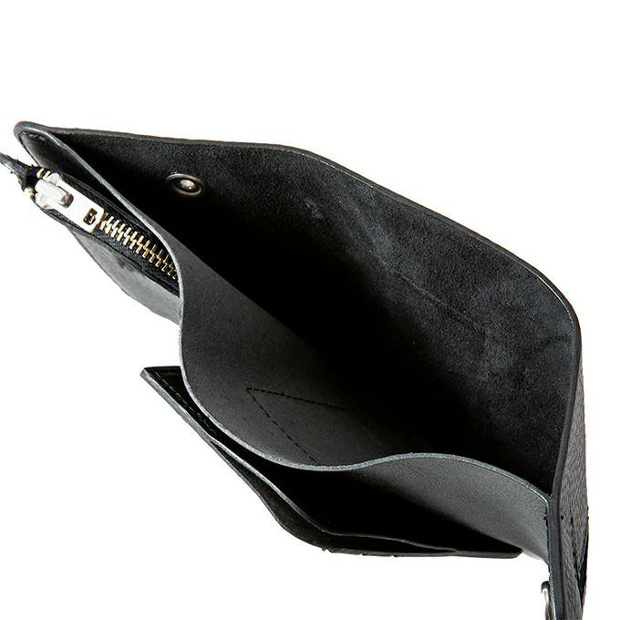 CALEE SILVER STAR CONCHO FLAP LEATHER HALF WALLET