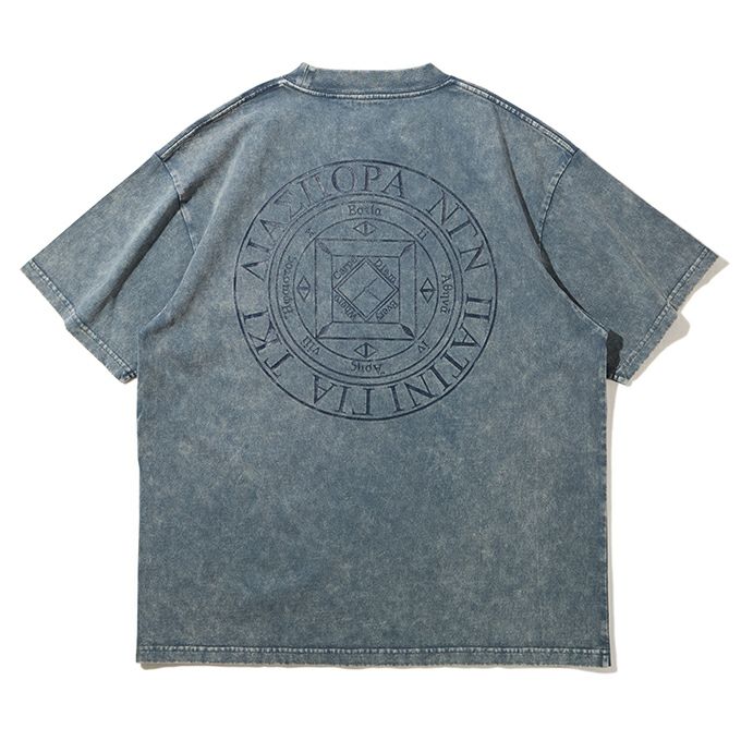 トップス DIASPORA Dyed Magic Circle Tee Brown DIASPORA Fifteen Magic Circle Tee | STEEZ CREA