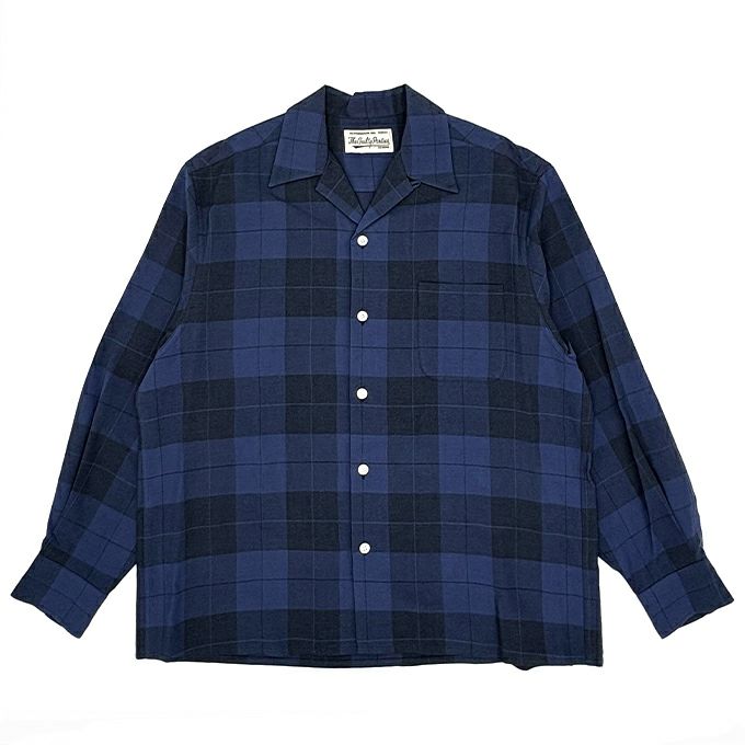 WACKO MARIA OMBRE CHECK OPEN COLLAR SHIRT L/S | LOCKSTOCK/STLIKE