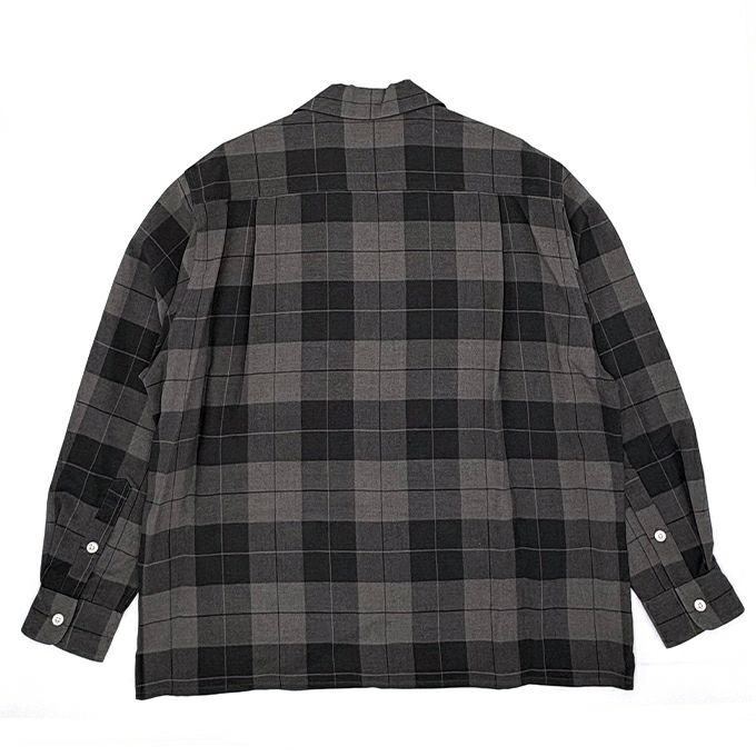 WACKO MARIA OMBRE CHECK OPEN COLLAR SHIRT L/S | LOCKSTOCK/STLIKE