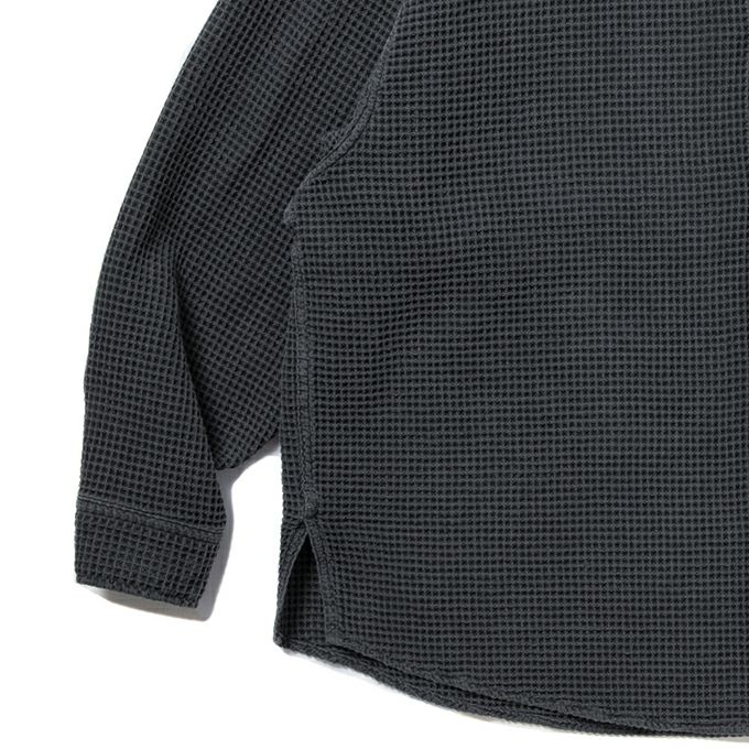 COOTIE PRODUCTIONS PIGMENT DYED WAFFLE L/S SHIRT | LOCKSTOCK
