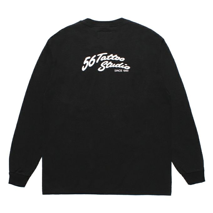 WACKO MARIA 56 TATTOO STUDIO / WASHED HEAVY WEIGHT CREW NECK LONG