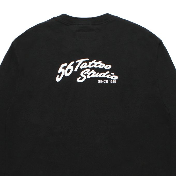 WACKO MARIA 56 TATTOO STUDIO / WASHED HEAVY WEIGHT CREW NECK LONG