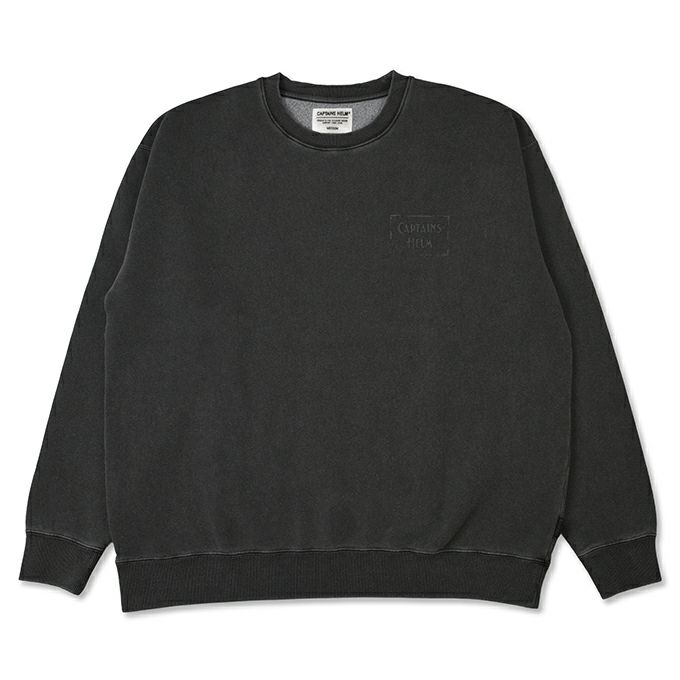 CAPTAINS HELM PIGMENT DYE LOGO CREW SWEAT | LOCKSTOCK/STLIKE