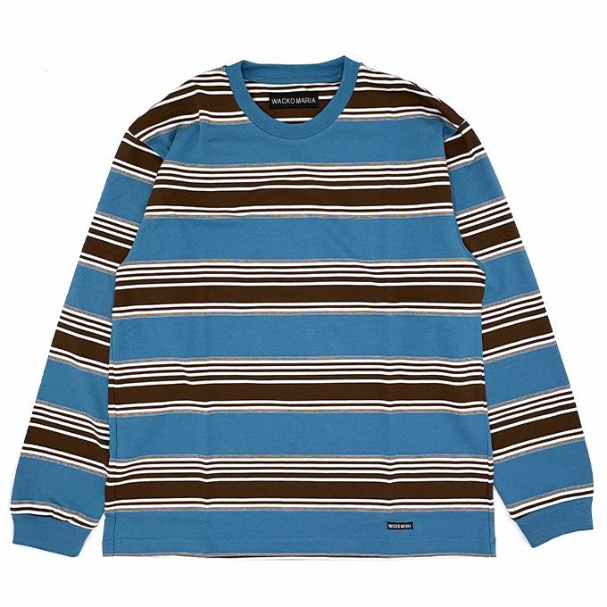 WACKO MARIA STRIPED CREW NECK LONG SLEEVE T-SHIRT ( TYPE-3