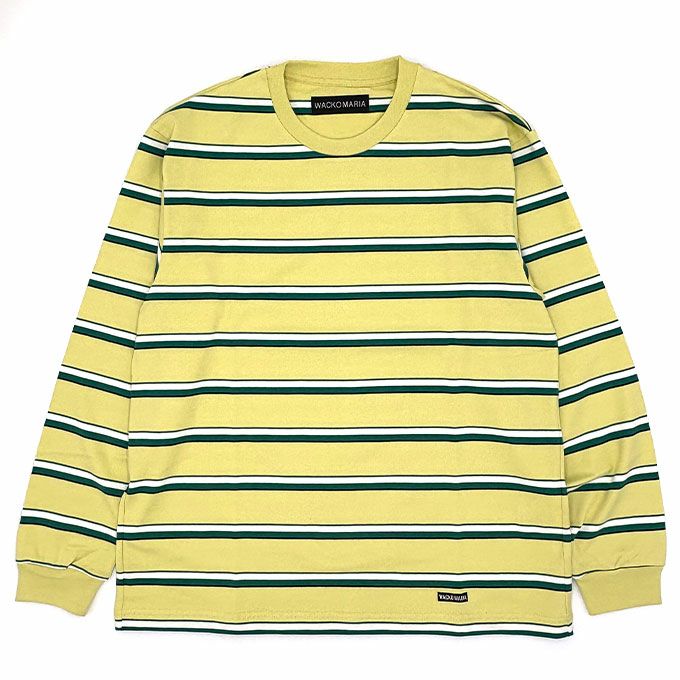 WACKO MARIA STRIPED CREW NECK LONG SLEEVE T-SHIRT ( TYPE-2