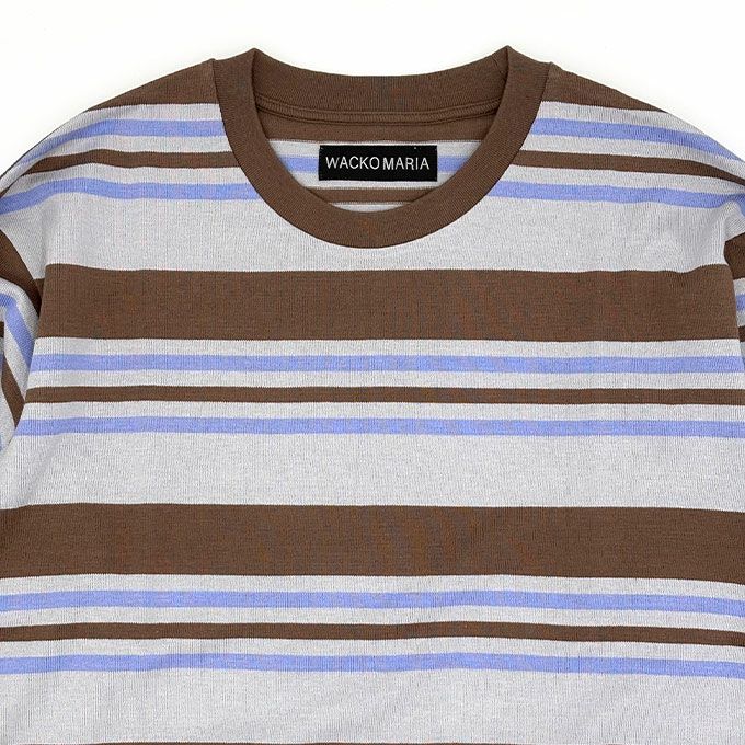 WACKO MARIA STRIPED CREW NECK LONG SLEEVE T-SHIRT ( TYPE-1