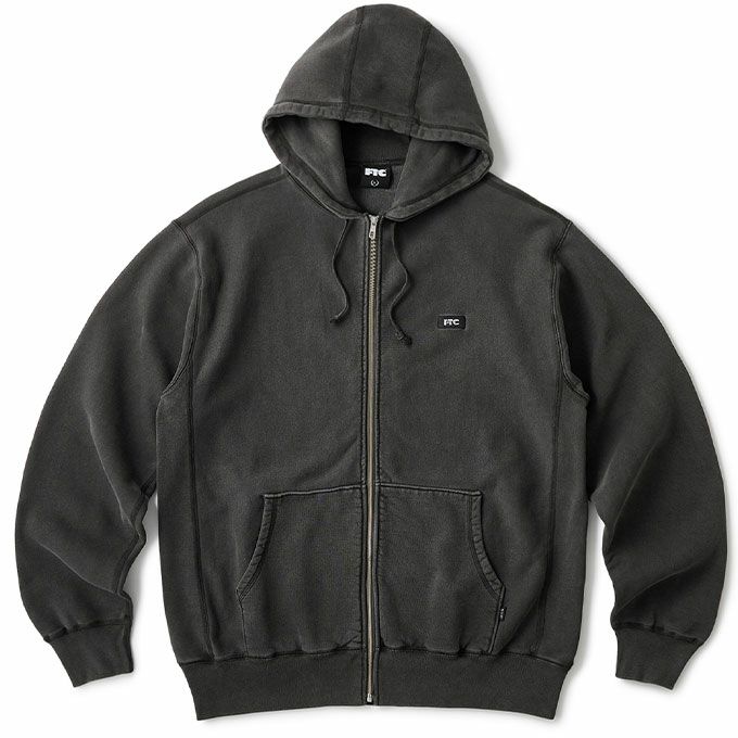 FTC PIGMENT DYED BOX LOGO ZIP UP HOODY | LOCKSTOCK/STLIKE